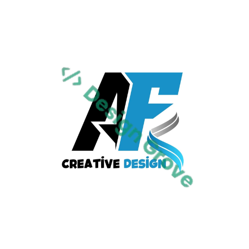 Blue Black Initial Font logo